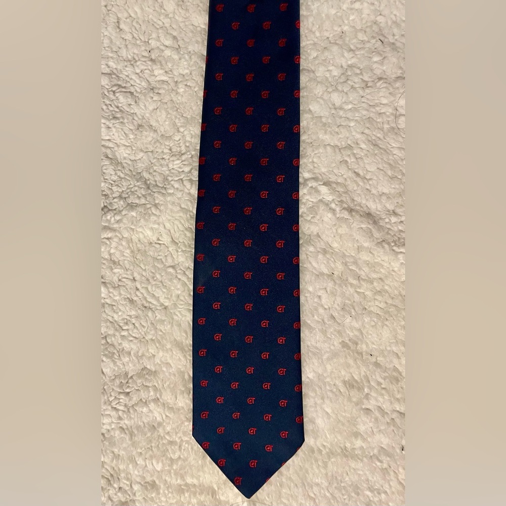 Givenchy Navy Tie with Cole Taylor Finance group Red Accent